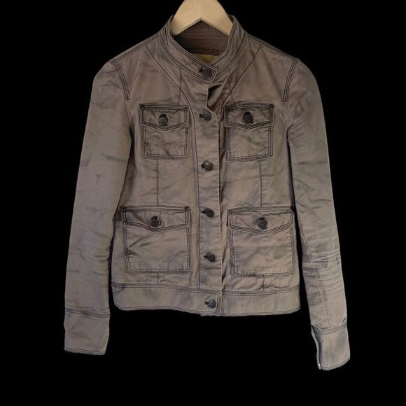 BKE Taupe/Tan Tie Dye Utility Jacket Sz S - Picture 6 of 6